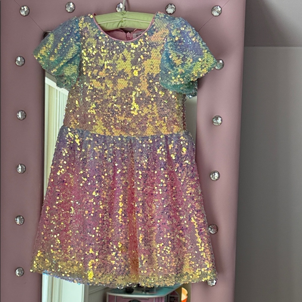 Colorful Ombré Sequin Dress Lola and the Boys 6